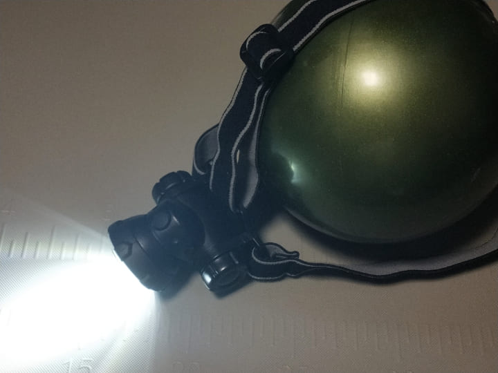 ヘッドライトを使用している